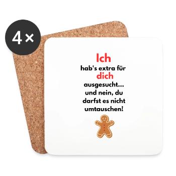 Für dich Weihnachtsgeschenk - Untersetzer (4er-Set) - Weiß - Vorne
