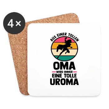 Mutter Mama Großmutter Oma - Untersetzer (4er-Set) - Weiß - Vorne