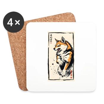 Okami - Untersetzer (4er-Set) - Weiß - Vorne