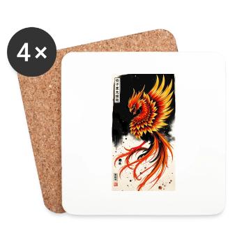 Phoenix - Untersetzer (4er-Set) - Weiß - Vorne