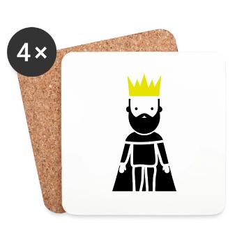 Majesty King - Coasters (set of 4) - white - Front