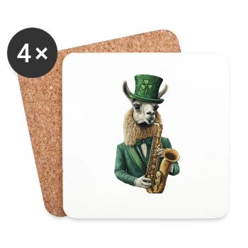Lama - Untersetzer (4er-Set) - Weiß - Vorne