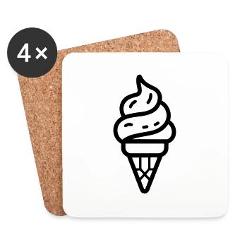 Glace - Coasters (set of 4) - white - Front