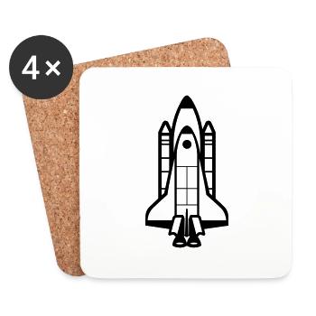 Rocket - Coasters (set of 4) - white - Front