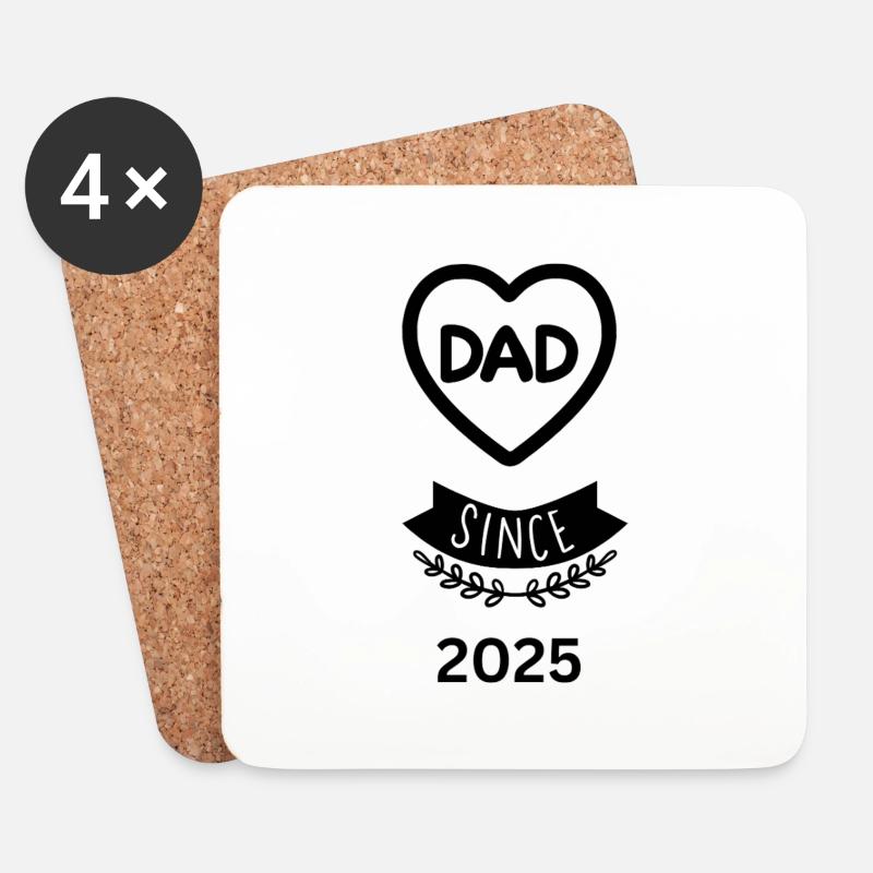 2025 Dad - Coasters (set of 4) - white