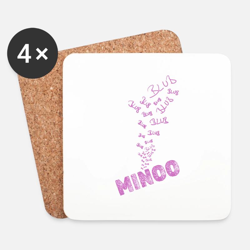 Wasser Minoo - Untersetzer (4er-Set) - Weiß