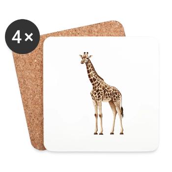 Giraffe - Coasters (set of 4) - white - Front