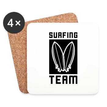 Surfing Team - Coasters (set of 4) - white - Front