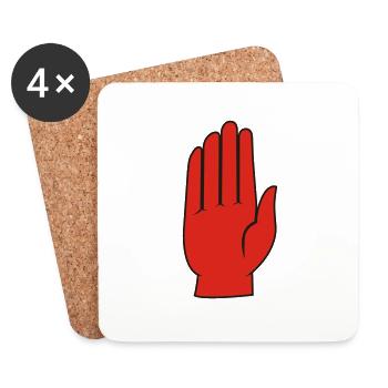 red_hand - Coasters (set of 4) - white - Front