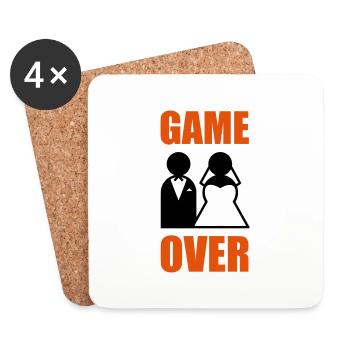 Bachelor party Bachelor party - Dessous de verre (lot de 4) - blanc - Devant