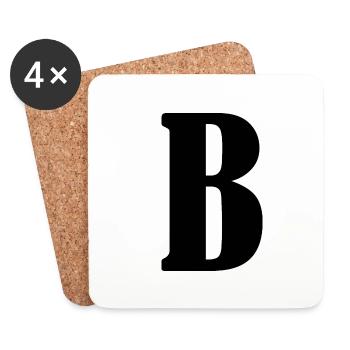 B - Untersetzer (4er-Set) - Weiß - Vorne