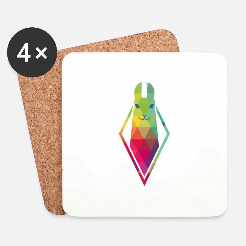 Sims Llama - Untersetzer (4er-Set) - Weiß