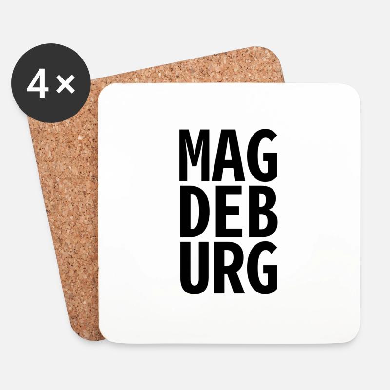 Magdeburg - Untersetzer (4er-Set) - Weiß