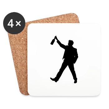 Trinken Icon - Untersetzer (4er-Set) - Weiß - Vorne
