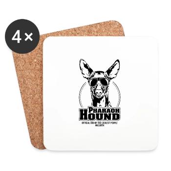PHARAOH HOUND coolest people dogs saying Wilsigns - Coasters (set of 4) - white - Front