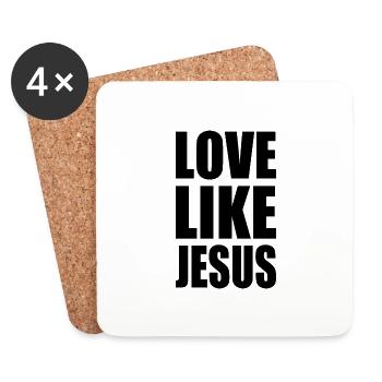 Love like jesus - Coasters (set of 4) - white - Front