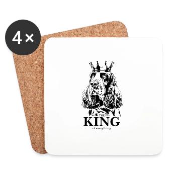 English Springer Spaniel King of everything Dogs - Coasters (set of 4) - white - Front