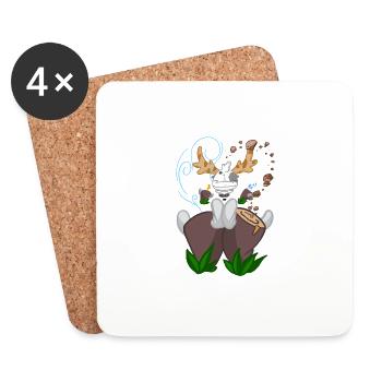zen and totem - Dessous de verre (lot de 4) - blanc - Devant