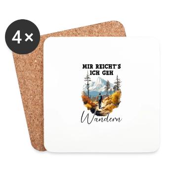 Wandern Wanderer Berge Bergsteigen Klettern Natur - Untersetzer (4er-Set) - Weiß - Vorne