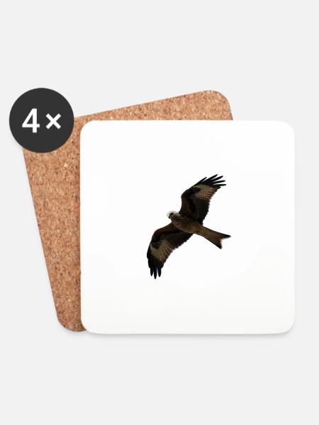 Milan in flight - Coasters (set of 4) - white