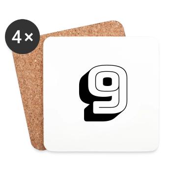 9 - Untersetzer (4er-Set) - Weiß - Vorne