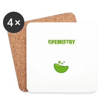 Chemistry with you Scientist Gift - Coasters (set of 4) - white - Front