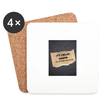 Its called Karma, spiritual - Coasters (set of 4) - white - Front