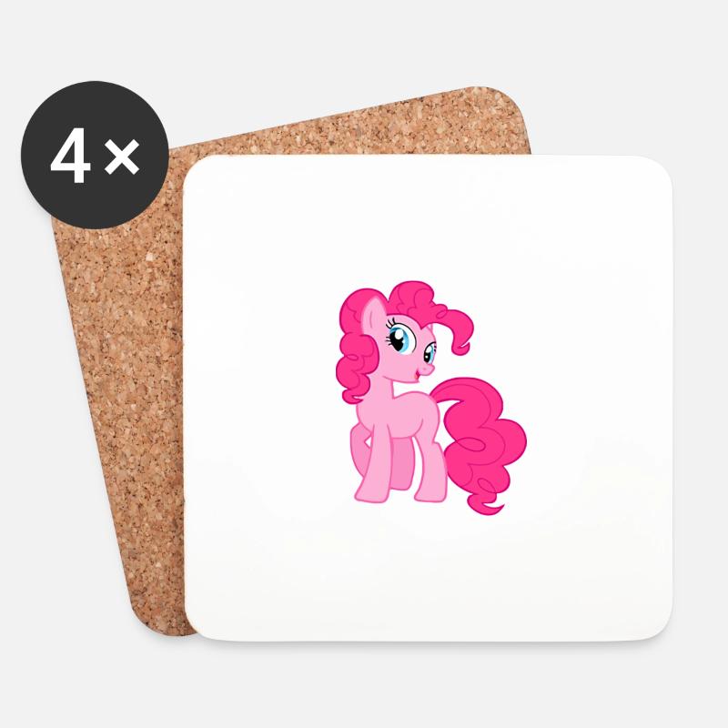 Funny Pony - Untersetzer (4er-Set) - Weiß