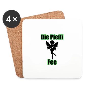 Die Pfeffi Fee - Untersetzer (4er-Set) - Weiß - Vorne