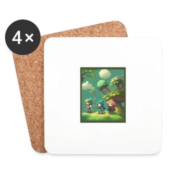 Une vie imaginaire - Dessous de verre (lot de 4) - blanc - Devant