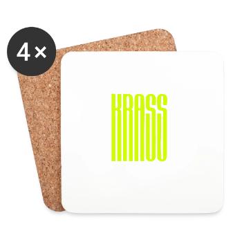 Krass - Untersetzer (4er-Set) - Weiß - Vorne