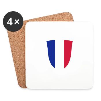 Sportschild Custom 3c - Untersetzer (4er-Set) - Weiß - Vorne
