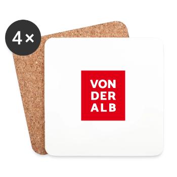 Von der Alb, Red Box - Untersetzer (4er-Set) - Weiß - Vorne