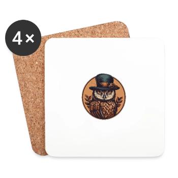 Mister Owl - Coasters (set of 4) - white - Front