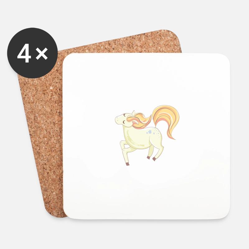 Pony - Untersetzer (4er-Set) - Weiß