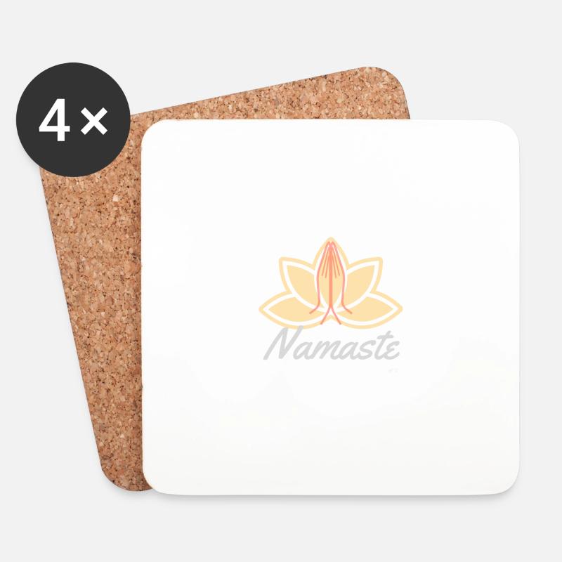 Namaste - Coasters (set of 4) - white