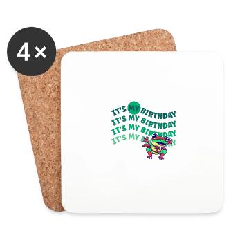 It's my Birthday! Funny frog - Coasters (set of 4) - white - Front
