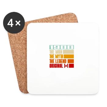 1988 Original Legend Mythical Man - Coasters (set of 4) - white - Front