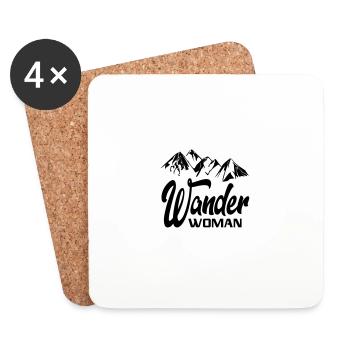 Sprüche Wandern Camping Berge steigen klettern - Untersetzer (4er-Set) - Weiß - Vorne