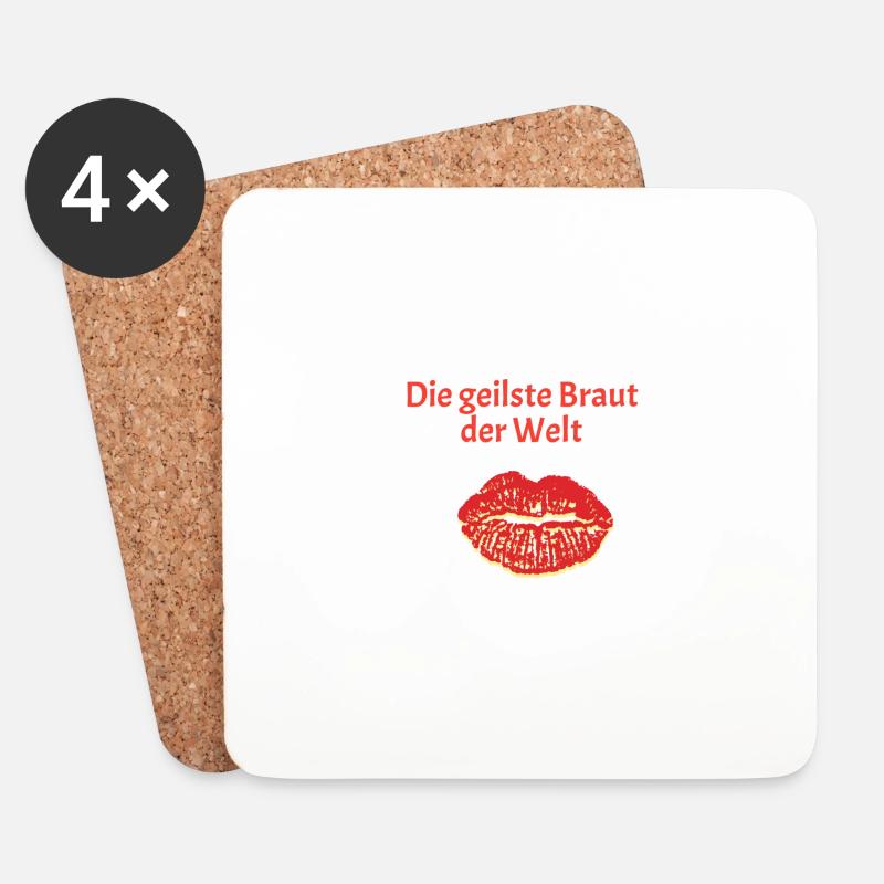 die geilste Braut - Untersetzer (4er-Set) - Weiß