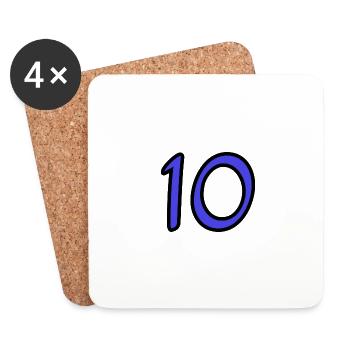 ANNIVERSARY. HAPPY BIRTHDAY. HAPPY BIRTHDAY. - Coasters (set of 4) - white - Front