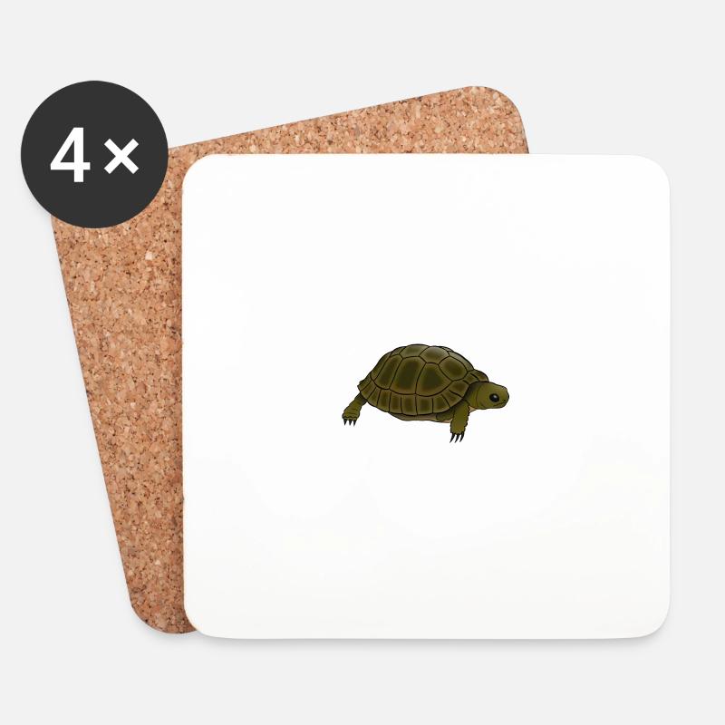Tortoise - Coasters (set of 4) - white