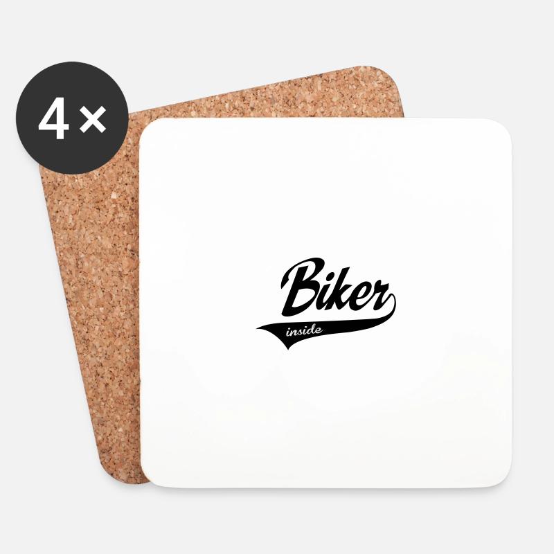 Motorrad - Untersetzer (4er-Set) - Weiß