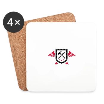 Firefighter - Rescue - Coasters (set of 4) - white - Front
