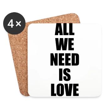 CANSERBERO ALL VECTORIZADA - Coasters (set of 4) - white - Front