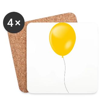 yellow balloon - Untersetzer (4er-Set) - Weiß - Vorne