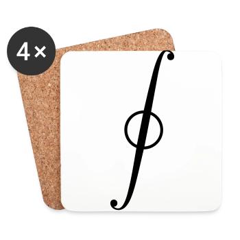 Curve integral - Coasters (set of 4) - white - Front