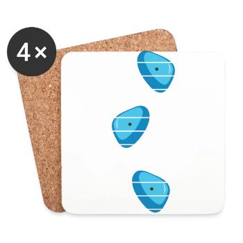 climbing wall bouldering free climbing climbing - Coasters (set of 4) - white - Front