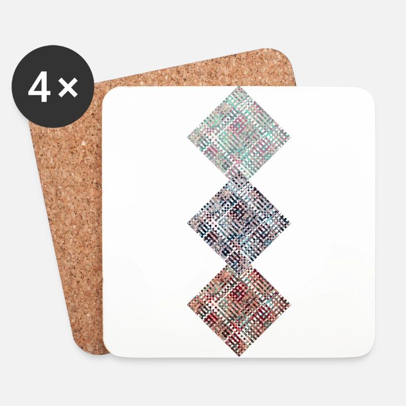 Abstract No. 39 - Untersetzer (4er-Set) - Weiß