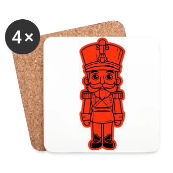 Nussknacker Weihnachten Symbol - Untersetzer (4er-Set) - Weiß - Vorne